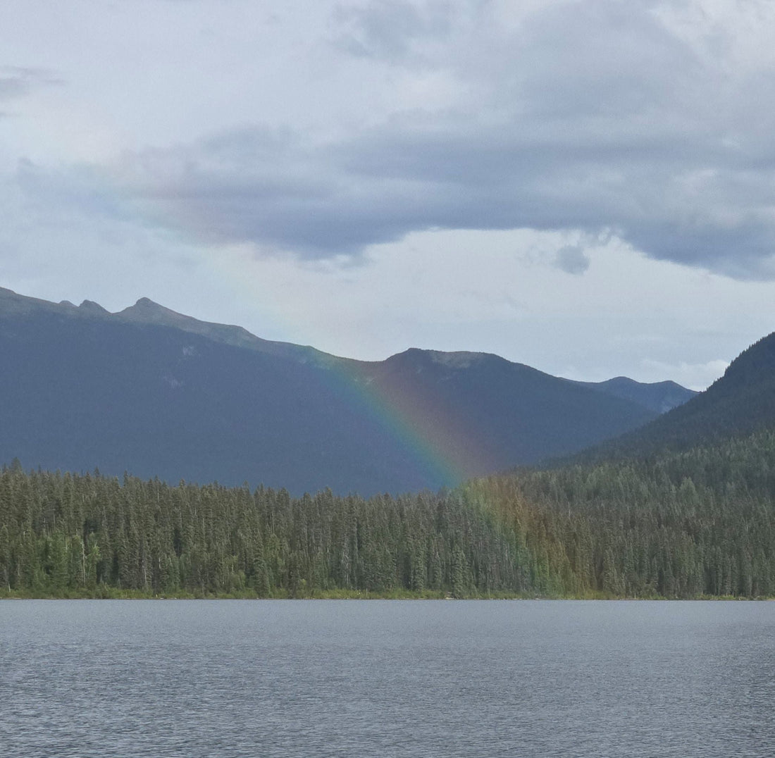 Bowron Lakes Circuit-Rainbow on Kibbey Lake
