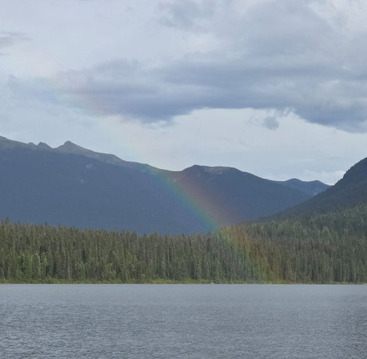 Bowron Lakes Circuit-Rainbow on Kibbey Lake