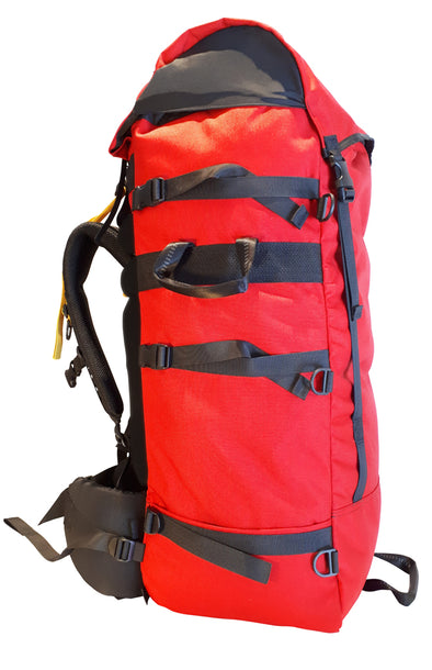 Red Ostrom Winisk Canoe Pack, Portage Pack side view, Canada, image.